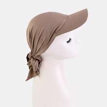 2pcs/Set Women's Bandana Headwrap Visor Hat, Scarf Hat With Ribbon, Sun Protective Hat Suitable For Spring/Summer - Multicolor - View 10