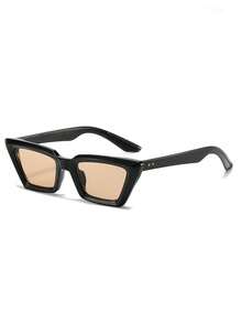 Visivana 1 chiếc kính mắt mèo hình tam giác thời trang dành cho nữ, kính gọng cổ điển thích hợp để đeo hàng ngày, đi biển, du lịch ngoài trời, mua sắm, phụ kiện tiệc bãi biển cho kỳ nghỉ hè, ngoài trời, du lịch - Rượu sâm banh - Xem 5