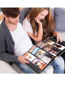 1 件亚麻相册 4x6-200/300/600 个口袋，带水平和垂直口袋，亚麻封面相册，适合婚礼、家庭、周年纪念、青年、节日、情人节、母亲节礼物、返校、学校用品 - 彩色 - 查看 6