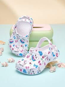 Sandali infradito per bambini di colore unito adatti per tutte le stagioni, impermeabili e antiscivolo in EVA, casual ed eleganti, con suola spessa e morbida, adatti per spiaggia e sport