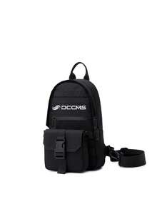 1 Pc Men's And Women's Lightweight Outdoor Waterproof Sports Fitness Bag, All-In-One Large Capacity Fashion Polyester Fabric Shoulder Bag, Crossbody Bag, Shoulder Strap Adjustment Ring Feel Comfortable And Wear-Resistant Comfortable, Can Be Used For Anniversary/Christmas/Vacation/Suitable For Outdoor/Commuting/Travel/School/Going Out/Sports/Shopping/Daily Use - Black - View 9