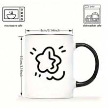 [Mok met ster en zon] 1 stuk creatieve en unieke keramische koffiekopjes, ideaal voor sap, melk, koffie - perfect verjaardags- en vakantiecadeau voor familie, cadeau voor hem, grappige mok, geschikt voor kantoormiddagthee, koffiekopje, geschikt voor thuisontbijt, melkkopje, beker voor koude dranken, mok, waterkopje, melktheekopje, bierkopje, herbruikbaar keramisch materiaal, ook geschikt voor creatieve feestcadeaus.