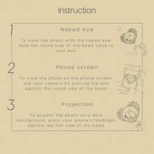 1pc Custom Photo Projection Ring Zirconia Stone Adjustable Ring Gift For Her