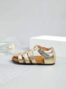 Summer New Girls Mid To Big Kids Open-Toe Flat Beach Sandals