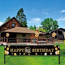 1 Stück Dekorationsbanner zum 16. Geburtstag - Alles Gute zum Geburtstag Hintergrund für Wand & Garten - 16. Geburtstags Party Deko - Teenager Geburtstags Party Zubehör