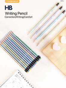 60/30/20/10/5 支随机颜色木制铅笔带橡皮擦，HB 学生铅笔，用于书写、办公和绘画，随机颜色橡皮擦，返校 - 彩色 - 查看 6