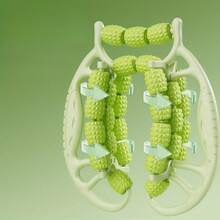 23-Roll Leg Massager & Relaxation Tool | Durable ABS Material, Modern Aesthetic Design Gym Accessories - Green - View 8