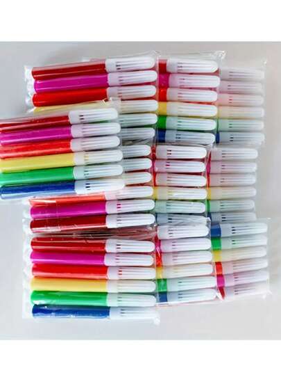 Mini Watercolor Pen Set - 60/120pcs Washable Color Markers, Painting, Coloring, Calligraphy, Multi-Pack For Art, Activities, Party Favors, Back To School