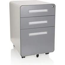 Roller Computer Table - 白色/灰色1 - 查看 1