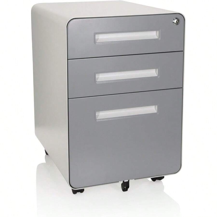 Roller Computer Table - 白色/灰色1 - 查看 1