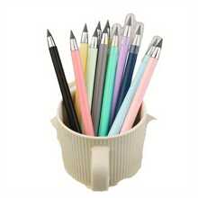 12 piezas/5 piezas/1 pieza Lápiz permanente negro tipo Macaron que no se rompe fácilmente, escritura interminable sin necesidad de afilar, lápices para estudiantes, dibujar - Vuelta al colegio