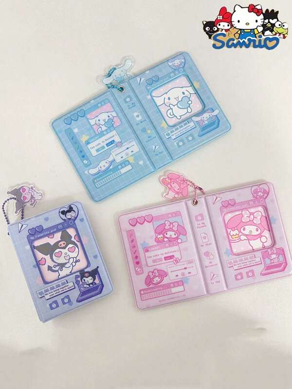 Sanrio Sanrio Kuromi/Cinnamoroll/Hello Kitty Memory Photo Album 2025 - Kawaii Scrapbook & Card Organizer | Nenhum pingente incluído | Presente de Dia das Mães para mães de anime (Cherish Memories com design de capa de desenho animado 3D)