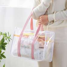 Summer Beach Bag Large Capacity Transparent Bag Sand Digging Bag Seaside Holiday Style Tote Bag Holiday Essentials Travel Essentials - Multicolor - View 5