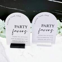 1pc Party Favors Arch Table Sign, Party Favors Sign, Modern Script Acrylic Wedding Sign, Wedding Favors For Guests, Wedding Party Favors, Wedding Table Top Signs Summer Birthday Gifts Beach Back To School School Supplies Room Decor