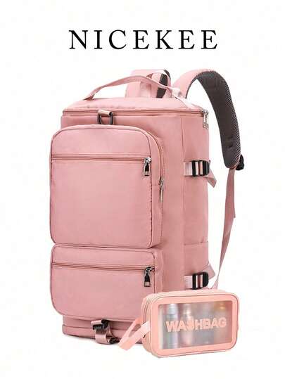 Enkel vattentät dubbelryggad axelväska med stor kapacitet, skolväska, bärbar, stor kapacitet, USB-laddningsport, design för bagagerem, stöldskydd, för tonårsflickor Kvinnliga studenter, pojkar och män, högskola, mellanstadiet, gymnasiet, Utomhus, Resor, Utflykter, Arbete, Affärer, Pendla, Semester, Grundskola, Kontor