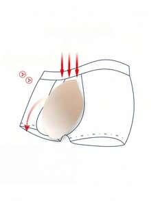 3PCS Men's Visual Sexy Body Shaping Thickened Sponge Pads Larger Thickened Swimming Trunks With Cup Underwear U-Shaped Three-Dimensional Groin Pads