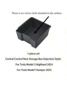1 个 LCARS 汽车储物盒，适用于 Highland 2024 和 Model Y Juniper 2025，前/后双层储物盒，带/不带隔热内衬选项，汽车配件扶手隐藏盒，汽车储物盒，汽车用品 - 黑色 - 查看 13
