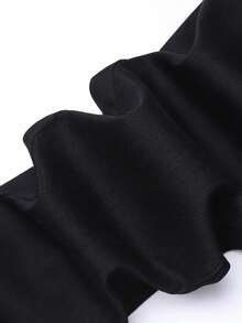 男士时尚休闲弹力斜口袋牛仔裤 - 黑色 - 查看 5