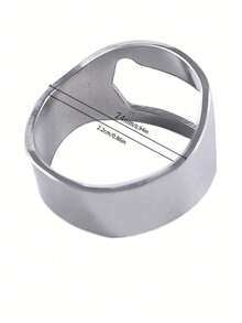 Stainless Steel Finger Ring Bottle Opener, Creative Opener, Kitchen Tool, Cool Finger Ring For Men/Women Party Gifts, Portable Bottle Opener For Outdoor, Camping - Multicolor - View 8