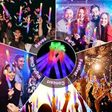 199PCS Foam Glow Stick, 3 Kinds Of Flash Mode Suitable, Glow Party Supplies, Suitable For Wedding Parties, Music Carnival, Birthday, Valentine's Day Party And Other Festive Atmosphere Decoration