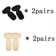 4 Pair Of Stylish Heel Saviors - Durable Adjustable Heel Pads With Anti-Drop Stabilizers, Comfort Insoles, And Instant Half-Size Resizing For High Heels - Perfect Shoe Size Adapters For Uncomfortable Shoes