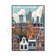 1pc/3PCS Wall Arts Posters For Botanical Travel In Utrecht, Tulip Fields, Kukenhof Gardens, Amsterdam Canal, Flendin, Rotterdam, Delft, Children's Embankment, Netherlands. Suitable For Residential And Dormitory Walls, Living Room And Bar Decoration, Dining Or Bathroom, Room Decoration, Without Frames. High Quality Canvas Art For Indoor/Outdoor Use, Without Frame/With Frame Coastal Decor Coastal Decor Beach Decor ,Wall Art With Frame - Multicolor - View 29