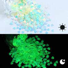 1/6Pcs Glow In The Dark Heart Star Moon Nail Glitter Sequins Decorations Luminous Butterfly Flakes For Holiday Party Nail Salon Nail Supplies Accessories Nails Nail Charms Nail Gems - Multicolor - View 11