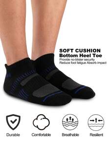 10 Pares de Calcetines de Tobillo con Amortiguación para Hombre para Verano, Calcetines de Corte Bajo Cómodos y Transpirables para Casual, Deportes y Ocio, que se pueden Usar, Paquete de 10 Pares de Calcetines de Tobillo con Acolchado para Hombres