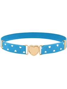 Cinturones elásticos ajustables para niños pequeños, niños, niñas y adolescentes, cinturones elásticos con hebilla con forma de corazón para volver al colegio - 55 - Ver 12