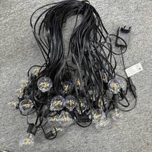 GerTong Outdoor Garden Festoon LED String Lights - Outside Light Mains Powered LED Bulbs 100ft/30M Shatterproof Waterproof Electric Lighting Backyard Party Cafe Patio Pergola Gazebo Balcony Bistro - 100ft/30M - View 8