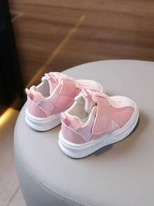 1双皮革表面防水软底休闲舒适字母钩环时尚婴儿鞋 - 粉色 - 查看 6