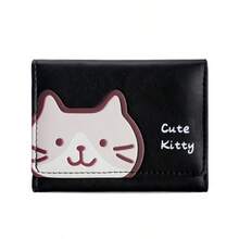 Cute Student Mini Wallet Fold Compact Kitty Design Short Women Coin Purse Korea Style For Young People For Women Wallet Purse Wallet Small Wallet Cute Wallet Wallet - Multicolor - View 8