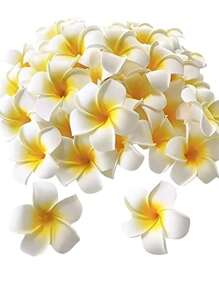10 pièces Fleurs de lotus artificielles pour décoration, couronne DIY, centre de table, décoration de bougeoir, décoration de fête à thème. Convient pour les fêtes hawaïennes, les mariages, les fêtes de plage, les enterrements de vie de jeune fille