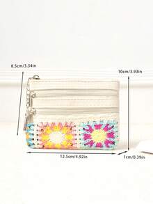 Small Coin Purse Leather Wallet For Woman Zipper Coin Pocket Small Ladies Purse With 3 Compartments & Keychain And RFID Blocking Protection Small & Lightweight Easy To Carry For Women Wallet Mini Wallet Purse Wallet Coin Wallet - Multicolor - View 9