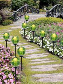 1/2 piezas Luces solares de jardín con forma de rana, luces de estatua de rana para exteriores, luces impermeables IP65 para senderos, decoración de estatua de animal con energía solar, adecuadas para jardín, césped, patio, decoración de jardín