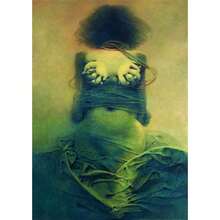 1 件现代 2025 Zdzislaw Beksinski 艺术海报墙面艺术印刷家居客厅酒吧美学装饰帆布艺术无框画 - 彩色 - 查看 61