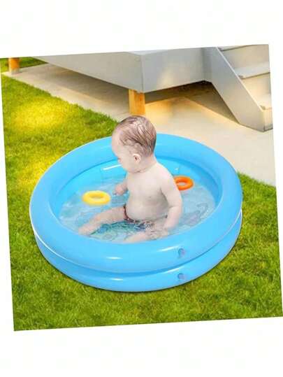 Inflatable Leisure Pool, 2-Circle Circular Swimming Pool, Children's Fun Water Swimming Beach Buoy Toys, Children's Fishing Pool Ball Pool Swimming Pool, Small Swimming Pool, Beach Swimming Pool, Allowing Children To Enjoy The Fun Of Summer, Swimming Toys, Baby Games, Children's Games