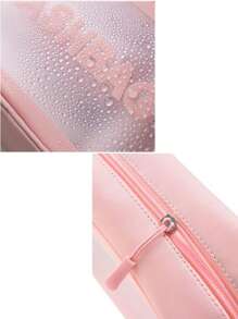 Geantă de machiaj transparentă, mată, geantă cosmetică portabilă simplă, organizator de articole de toaletă impermeabil, esențiale de călătorie pentru vacanță, vară, înapoi la școală, geantă de școală pentru geantă de spălat școlară, geantă de toaletă impermeabilă de călătorie