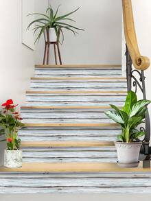 SUPSTICKER 1 件简约木纹图案装饰性剥离粘贴楼梯立管装饰，防水，适用于楼梯装饰、客厅、卧室、橱柜、地板、家庭装修，41.73 X 6.97 英寸房间装饰贴纸家居装饰墙面装饰卧室装饰浴室装饰房间装饰家居装饰客厅墙纸墙贴壁纸厨房装饰个性化贴纸 - 彩色 - 查看 10