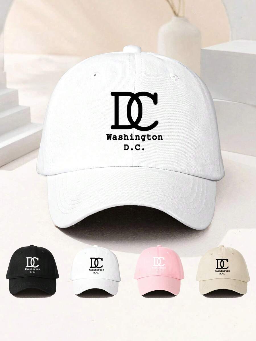 WASHINGTON D.C. Location Logo Styled Baseball Cap, Unique Design, Breathable, UV Protection, Material, Suitable For Daily Wear In All Seasons - Baseball Cap - View 1