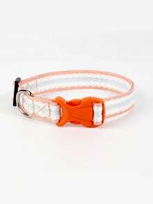 1 pieza Collar para mascotas anti-estrangulamiento para perros y gatos pequeños y medianos, de doble color, ajustable, anti-estrangulamiento y anti-explosión