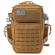 25 Litri Zaino Tattico Zaino With Large Capacity For The Sopravvivenza In Campeggio Di 3 Days With Portabottiglie D'acqua Zaini Da Viaggio - 卡其色 - 查看 2