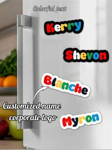 1pc Customized Colorful Text Acrylic Refrigerator Decoration Magnet, Wedding, Valentine's Day, Anniversary Gift, School Locker Decor Customized Fridge Magnet