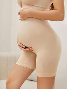 3 bucăți de pantaloni scurți cu talie înaltă pentru femei însărcinate, lenjerie intimă anti-iritație fără cusături - Multicolor - Vizualizare 3