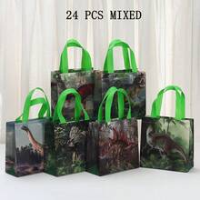 24 件恐龙主题生日无纺布礼品袋生日派对用品派对礼品 - 彩色 - 查看 6