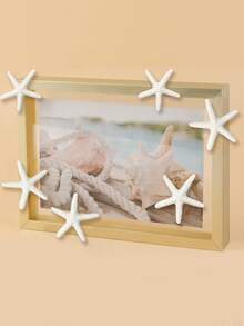 5 piezas Decoraciones de resina con forma de estrella de mar, decoración con estrella de mar de océano, obra de arte de estatua de resina, 5,8 cm - Perfecto para bodas, fiestas, manualidades para el hogar, adecuado para estanterías, sala de estar, oficina, cafetería, decoración, adornos y accesorios para el hogar, mejores regalos para cumpleaños, graduación, exhibición en el escritorio, decoración de entrada - Blanco - Ver 5