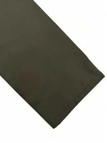 两件装男士户外工装裤，贴袋设计，简约纯色休闲裤，松紧腰带，四季皆宜，适合送给丈夫或男友，黑色，春季款 - 黑色 - 查看 5