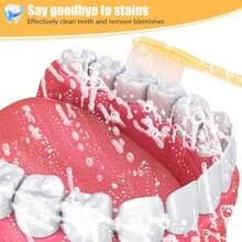 NICEMOVIC 200 Pack Disposable Toothbrushes Bulk With Toothpaste And Comb Travel Size Toothpaste Set Homeless Care Package Supplies Bulk For Individually Wrapped Disposable Travel Hotel Charity, Yellow - 200 - 查看 4