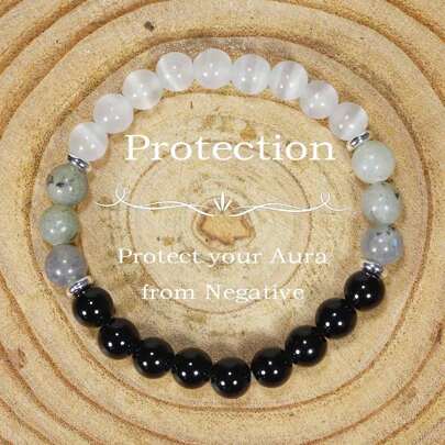 Classic Natural Stone Protection Lucky Bracelet For Men And Women Fashion Original Stone Beading Creative Strings Jewelry