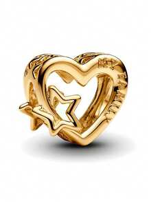 1pc Fashion Heart Engraved MOM, Golden Family Tree Beaded, "Family Is Love" Mother's Day Beaded Gift